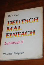 Deutsch mal einfach.                       Een beknopte, s, Gelezen, Dr. P. Kieft, Duits, HAVO