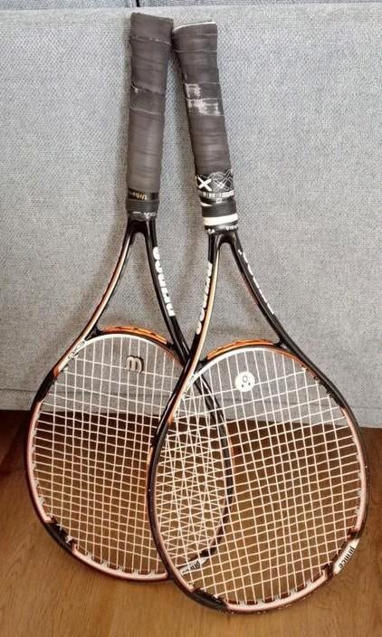2x Prince Tour 100 Tennisrackets - 310 gram grip L3, Ophalen of Verzenden, Gebruikt, Racket, Prince