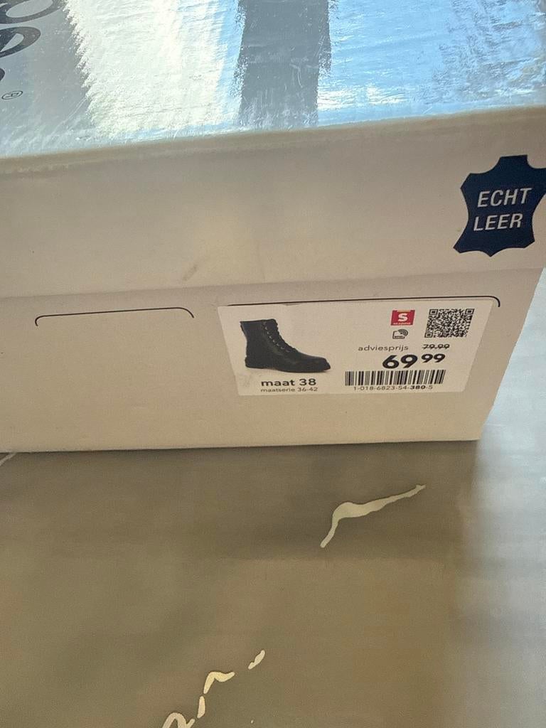 Nieuwe zwarte echt leren laarzen maat 38, Kleding | Dames, Schoenen, Ophalen of Verzenden, Nieuw, Zwart, Lage of Enkellaarzen