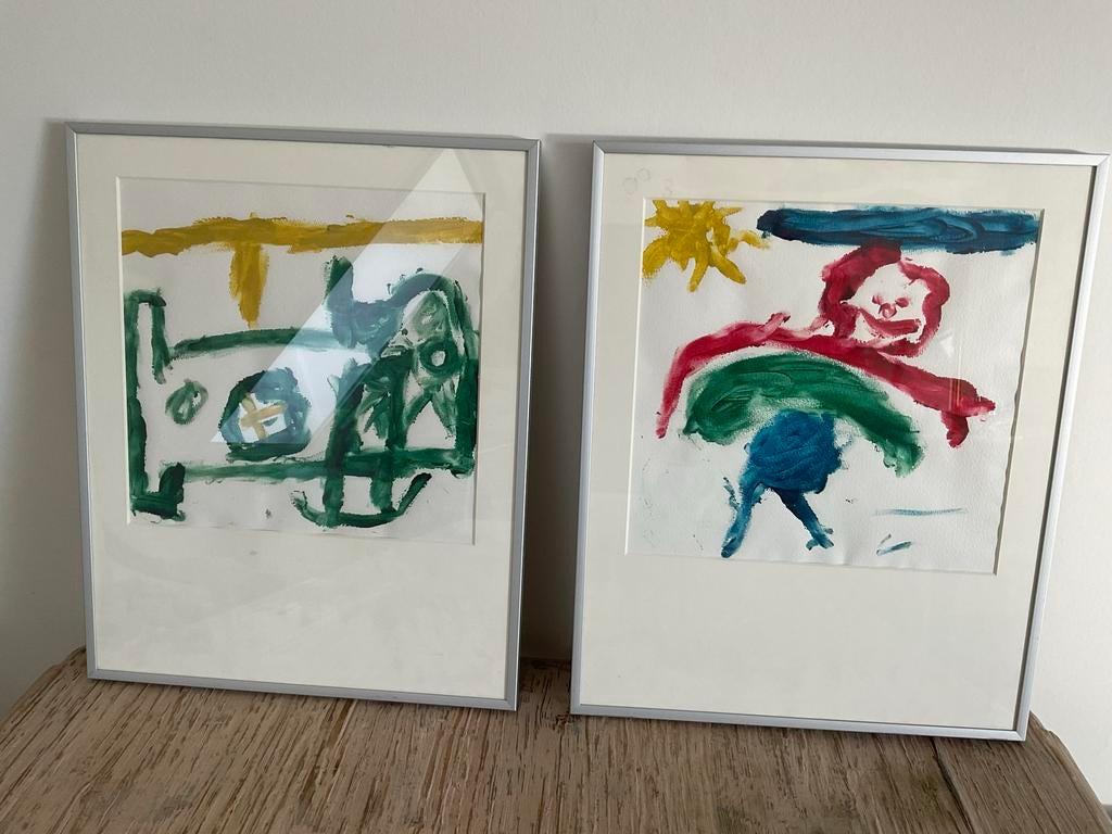 2x Aluminium schilderijlijsten 41x51 cm met passe-partout, Ophalen of Verzenden