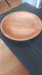 Decoratieve bamboe houten schaal, Ophalen, Gebruikt, Schaal, Rond