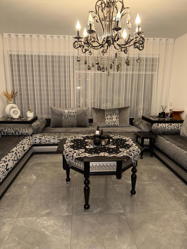 Marokkaanse Banken/Sedari Compleet met Barok Spiegel(Gratis), Ophalen, Zo goed als nieuw