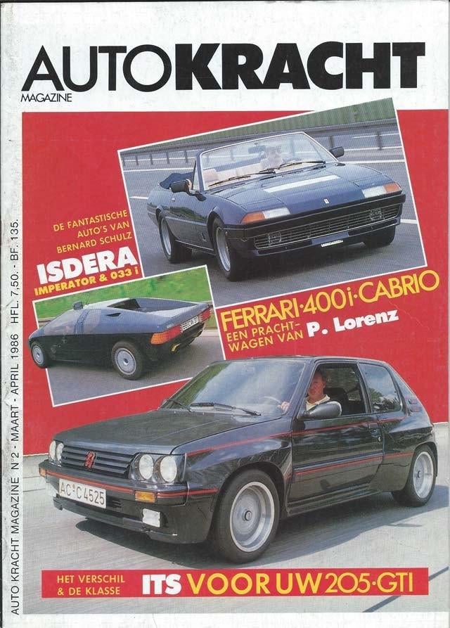 Autokracht 2 1986 : Audi Quattro Sport Coupe - Peugeot 205, Ophalen of Verzenden, Gelezen, Algemeen