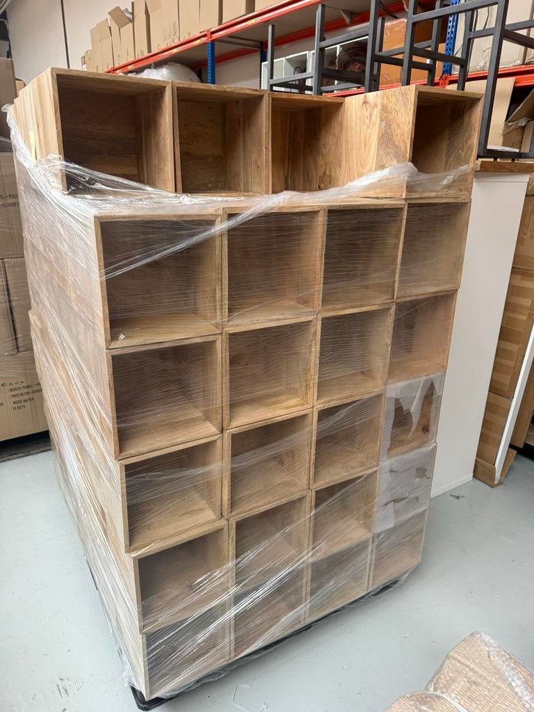 Houten kisten mangohout 25x25x25 cm en grotere maten, Huis en Inrichting, Woonaccessoires | Kisten, 50 tot 100 cm, Nieuw, Ophalen of Verzenden