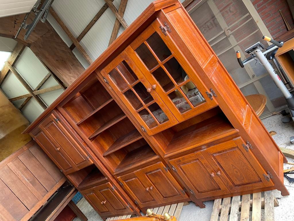 Eiken Oisterwijk Kast - B 292cm, H195cm, D 45cm TEAB, Ophalen, Gebruikt