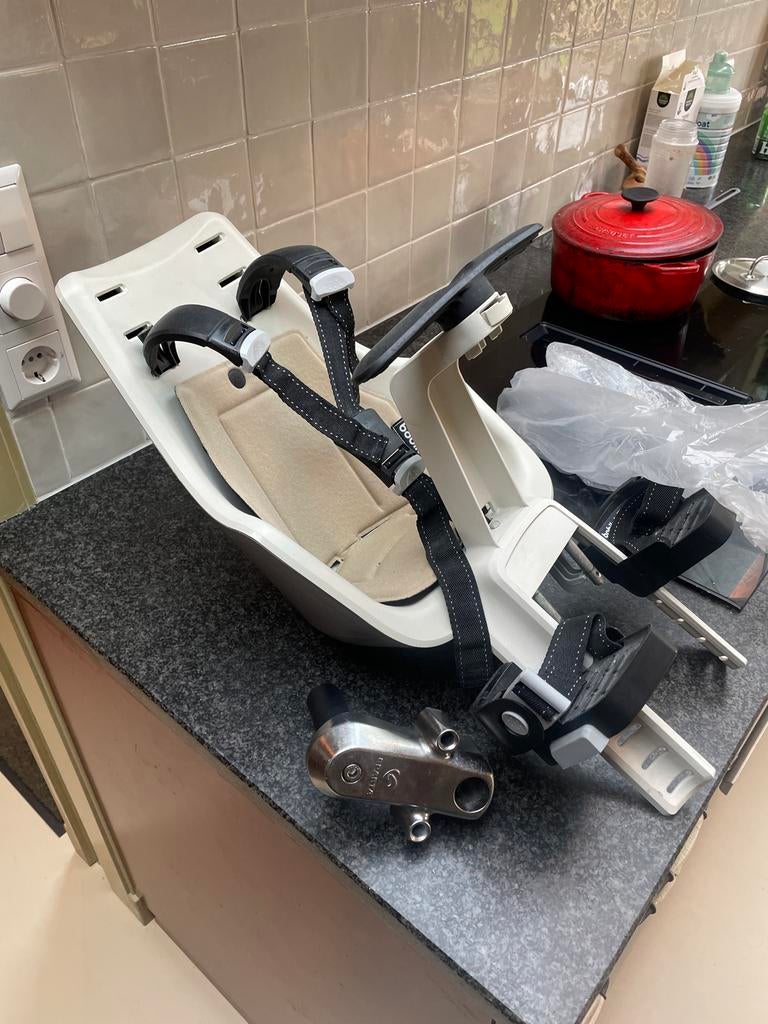 Bobike fietsstoeltje voorop, Ophalen, Gebruikt, Achterzitje, Voetsteuntjes