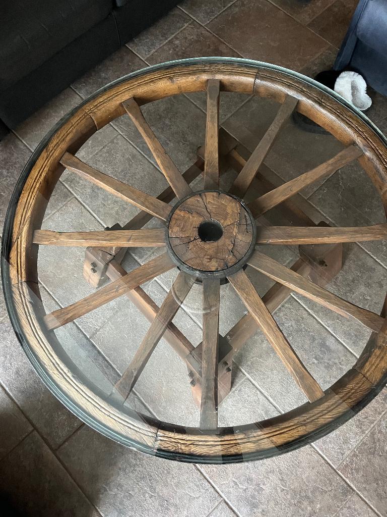 Antieke salon tafel, Gebruikt, 100 tot 150 cm, Rond, 50 tot 100 cm