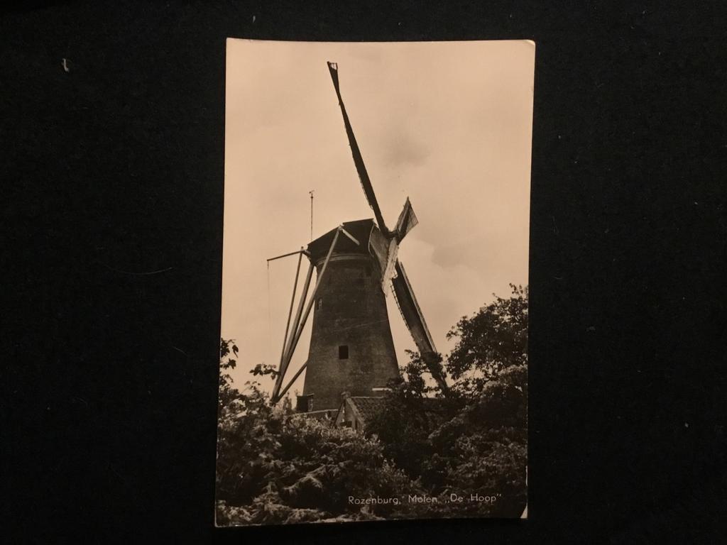 Oude Ansichtkaart Rozenburg, Molen "De Hoop", Verzamelen, Ansichtkaarten | Nederland, Gelopen, Zuid-Holland, 1920 tot 1940, Ophalen of Verzenden