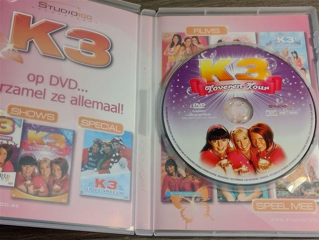 K3 - Toveren Tour [DVD], Alle leeftijden, Ophalen of Verzenden, Zo goed als nieuw