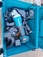 Makita haakse slijper 125 mm 18 V met box en accu, Ophalen of Verzenden, Nieuw, 1000 watt of meer, Haakse handslijpmachine