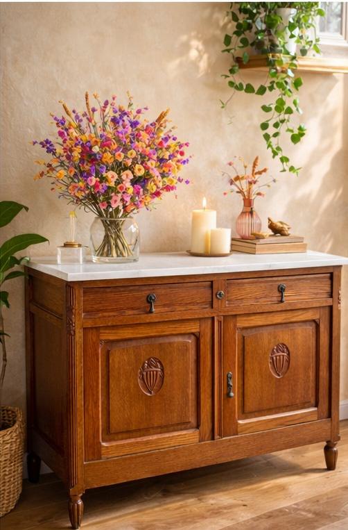 Antiek dressoir / commode marmer blad, Huis en Inrichting, Ophalen, Zo goed als nieuw, 25 tot 50 cm