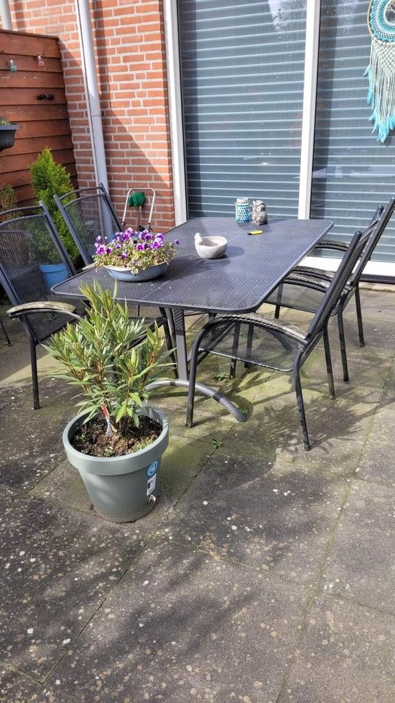 Tuinset metaal, Tuin en Terras, Tuinsets en Loungesets, Ophalen