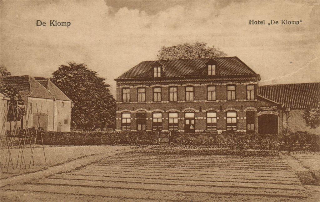 De Klomp - Hotel de Klomp - ongelopen, Verzamelen, Ansichtkaarten | Nederland, Ongelopen, Noord-Brabant, 1920 tot 1940, Ophalen of Verzenden