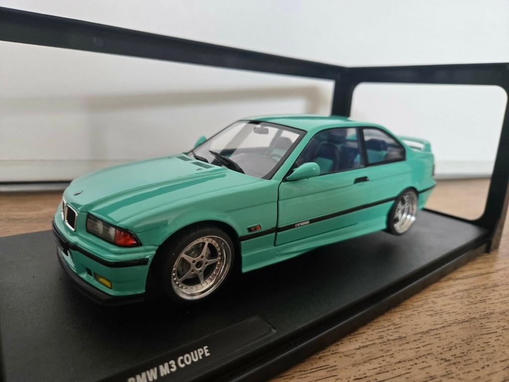 BMW Individual Mint Groen E36 M3 1:18 Solido 1:18 - OZ Mito, Ophalen of Verzenden, Nieuw, Auto, Solido