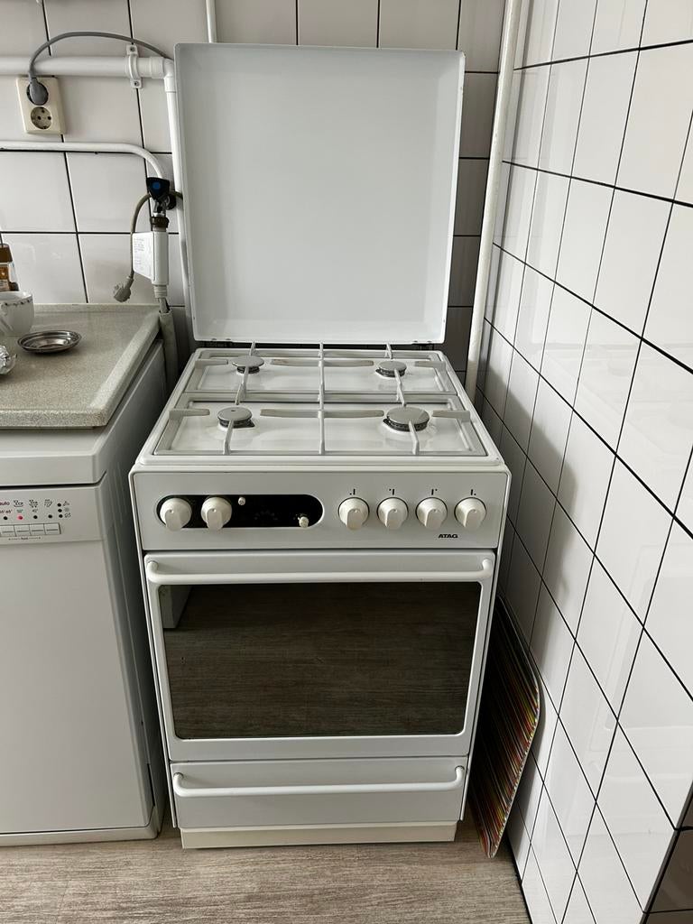 Gasfornuis atag Amsterdam, Witgoed en Apparatuur, Fornuizen, Gebruikt, Gas, 85 tot 90 cm, Hete lucht