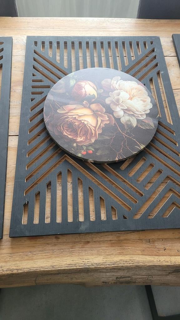 3 luik schilderijen met bloemen, Ophalen of Verzenden