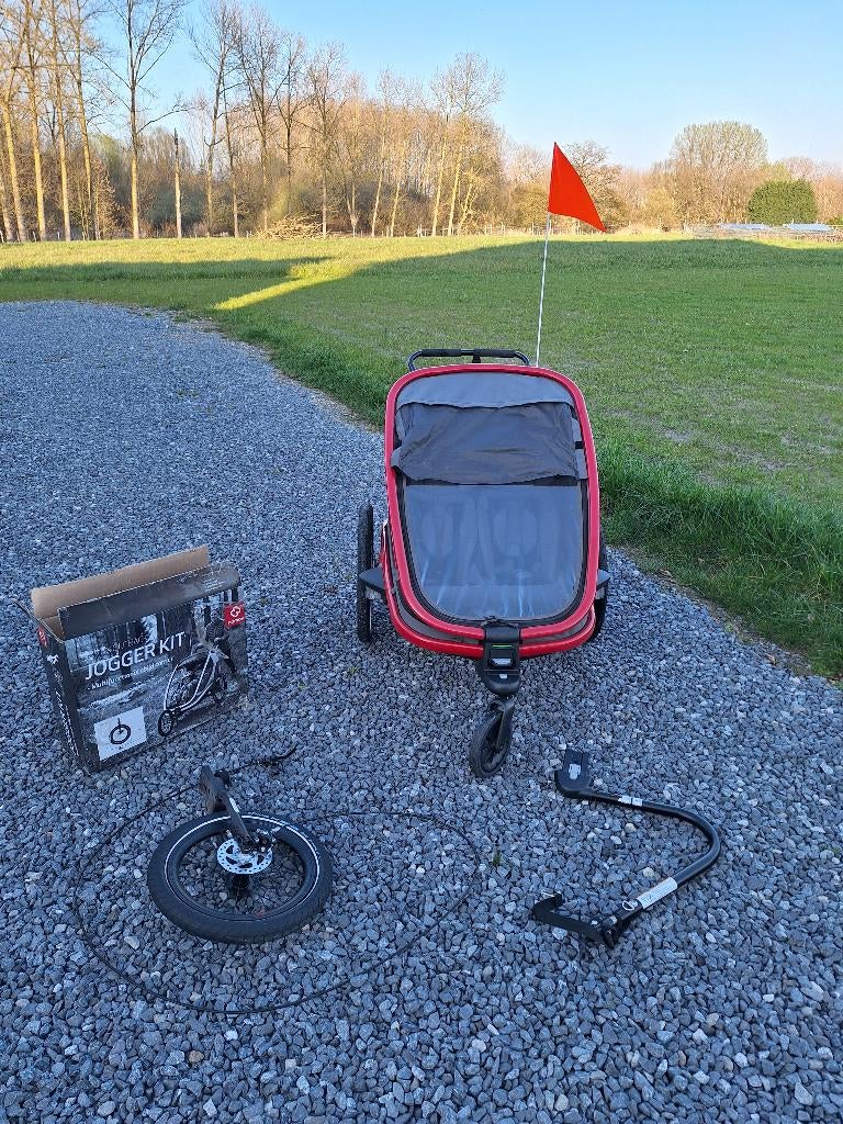 Hamax fietskar voor 2 kinderen, nieuwstaat., Fietsen en Brommers, Fietsaccessoires | Aanhangers en Karren, Ophalen, Opvouwbaar