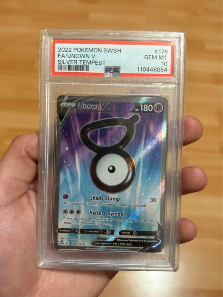 PSA 10 Unown V Full Art - GEM MT Silver Tempest, Ophalen, Nieuw, Losse kaart