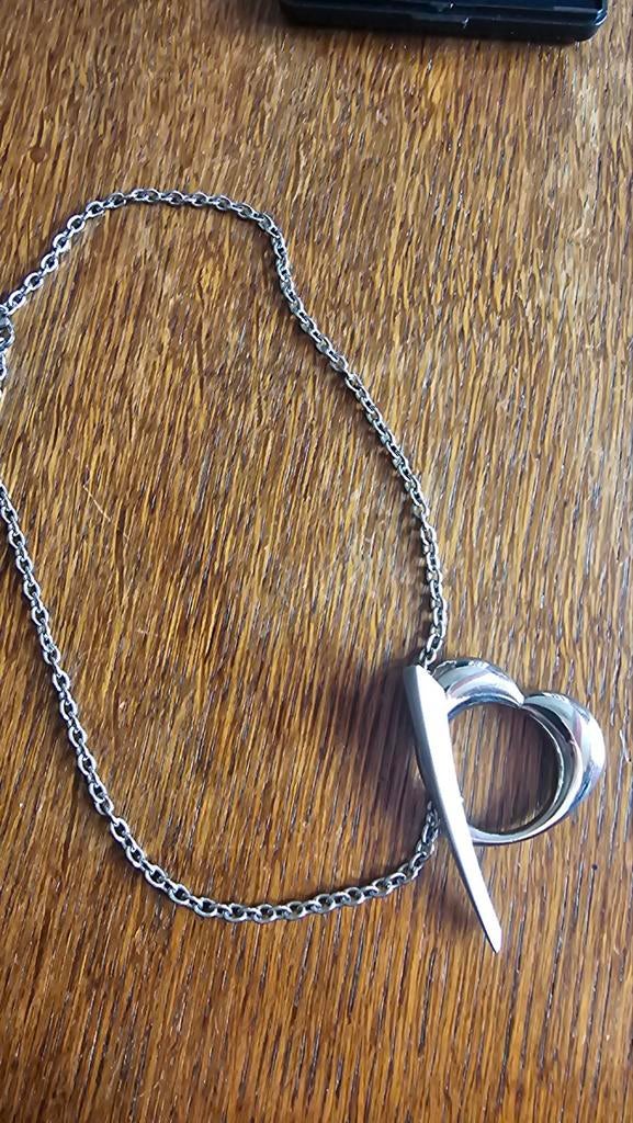 Zilveren ketting met hanger, Breil, Ophalen, Gebruikt, Zilver, Overige materialen