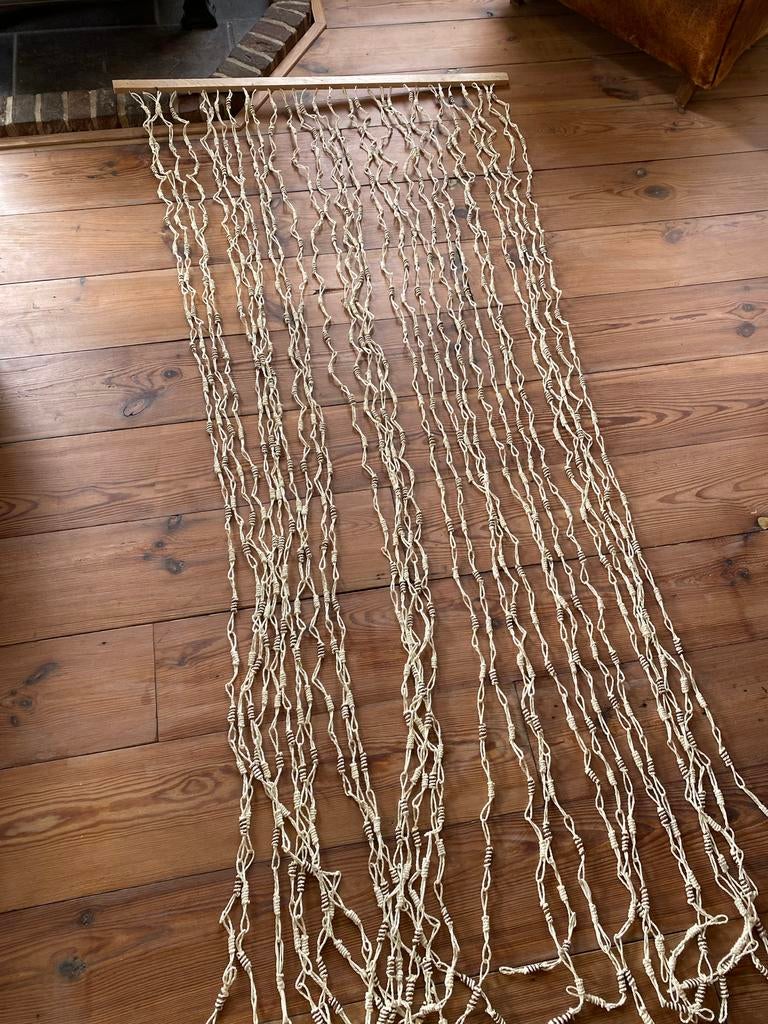 Bohemian Vliegengordijn 90x200 cm - Crème/Bruin, Ophalen, Gebruikt