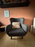 Antraciet fauteuil in goede staat, Huis en Inrichting, Fauteuils, Ophalen, Zo goed als nieuw, Stof, 75 tot 100 cm