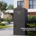 Logixbox - Pakket Brievenbus - zwart of grijs, Ophalen of Verzenden, Nieuw, Staal, Staande brievenbus