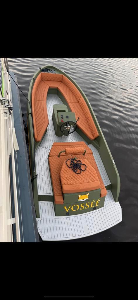 Aluminium sloep 7.50M, Watersport en Boten, Sloepen, Gebruikt, 30 tot 50 pk, 6 meter of meer, Buitenboordmotor, Benzine, Aluminium