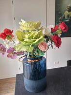 Vaas met kunstbloemen - 34 cm hoog, Ophalen, Zo goed als nieuw