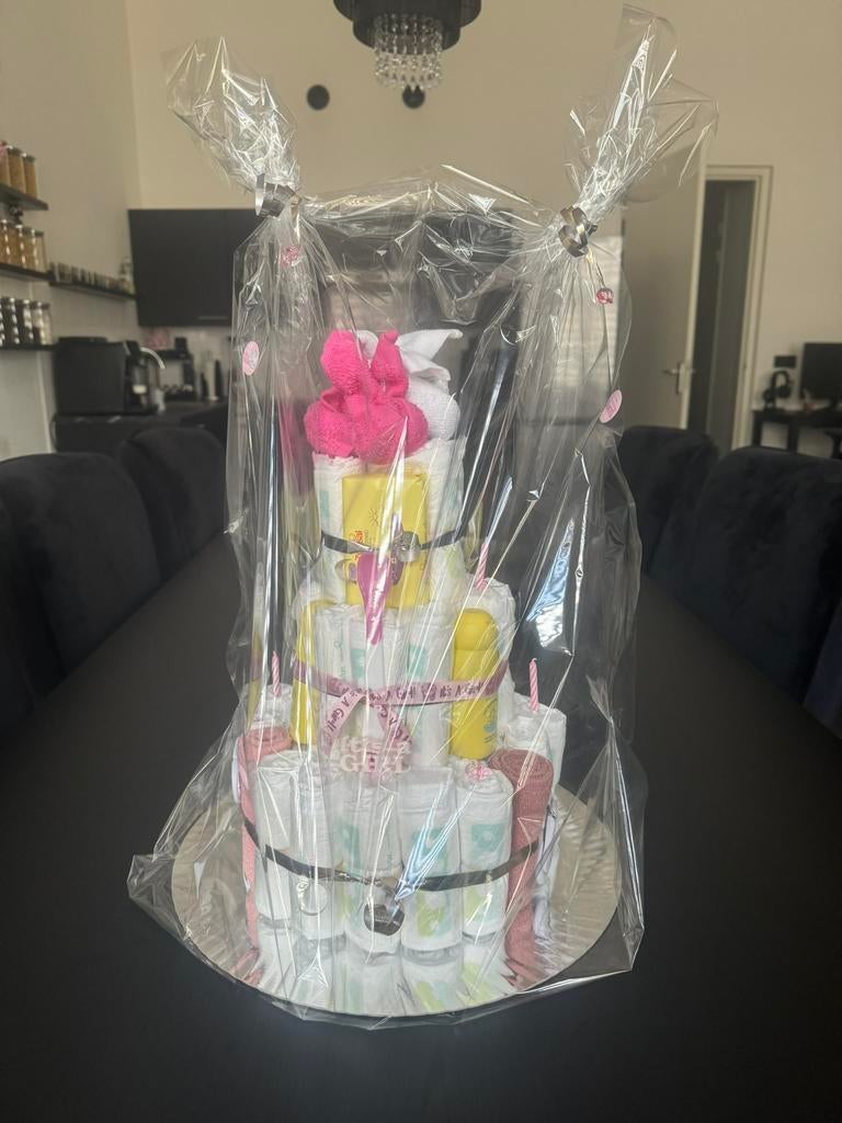 Luiertaart meisje, Kinderen en Baby's, Kraamcadeaus en Geboorteborden, Ophalen, Nieuw, Kraamcadeau