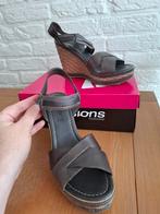 Donkergrijze sleehak / zomerschoen. Visions. Maat 40. Nieuw., Nieuw, Visions, Grijs, Sandalen of Muiltjes