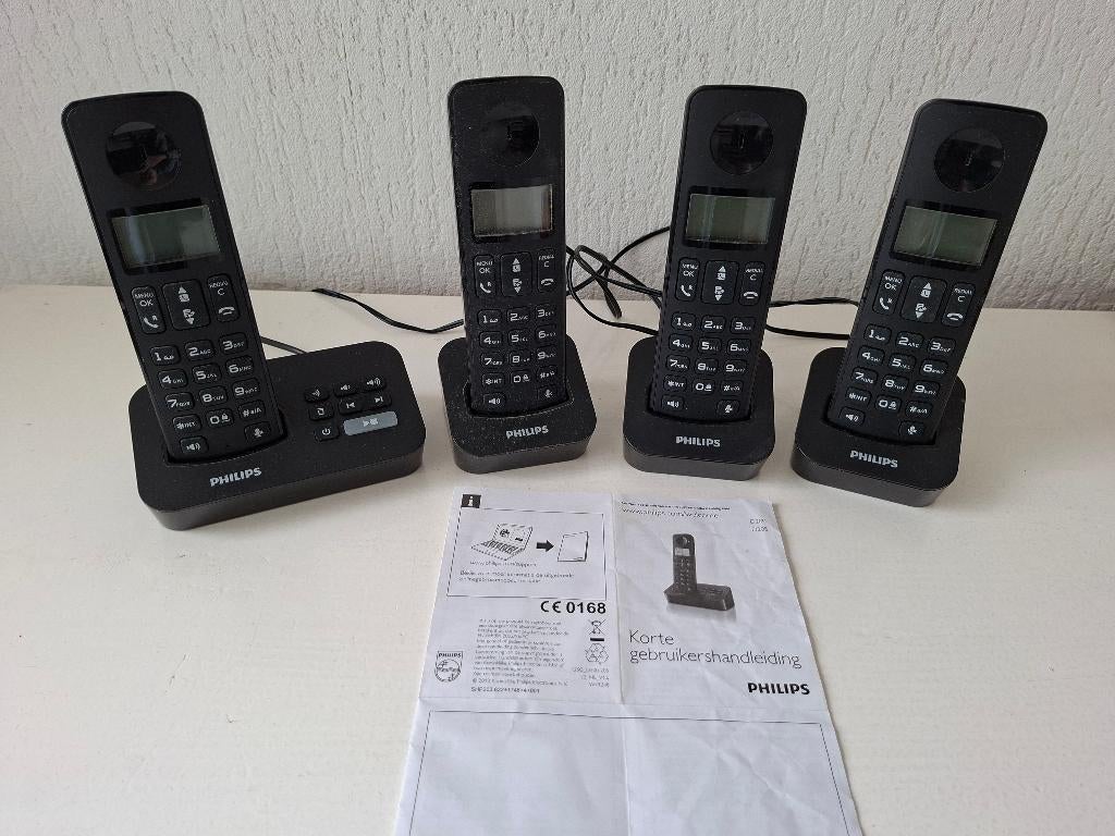 Draadloze huistelefoons (set 4 stuks), Telecommunicatie, Vaste telefoons | Handsets en Draadloos, Ophalen, Zo goed als nieuw, 4 handsets of meer