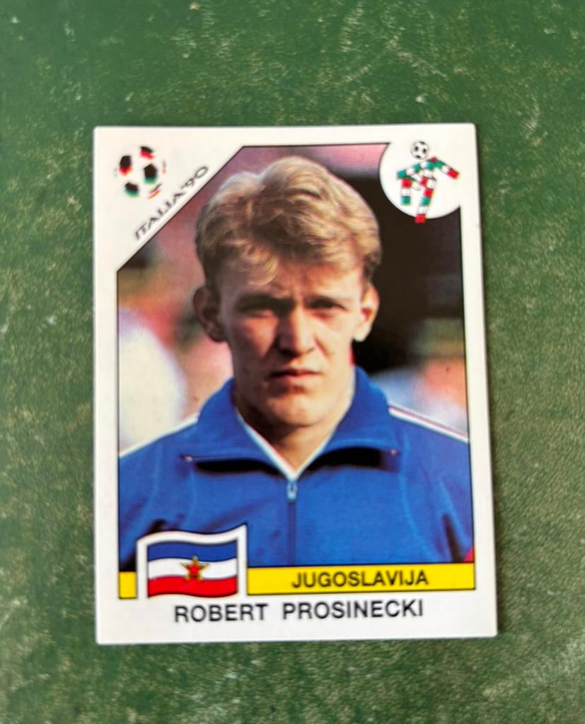 Panini plaatje Robert Prosinecki Joegoslavie WK 1990, Verzamelen, Ophalen of Verzenden, Zo goed als nieuw