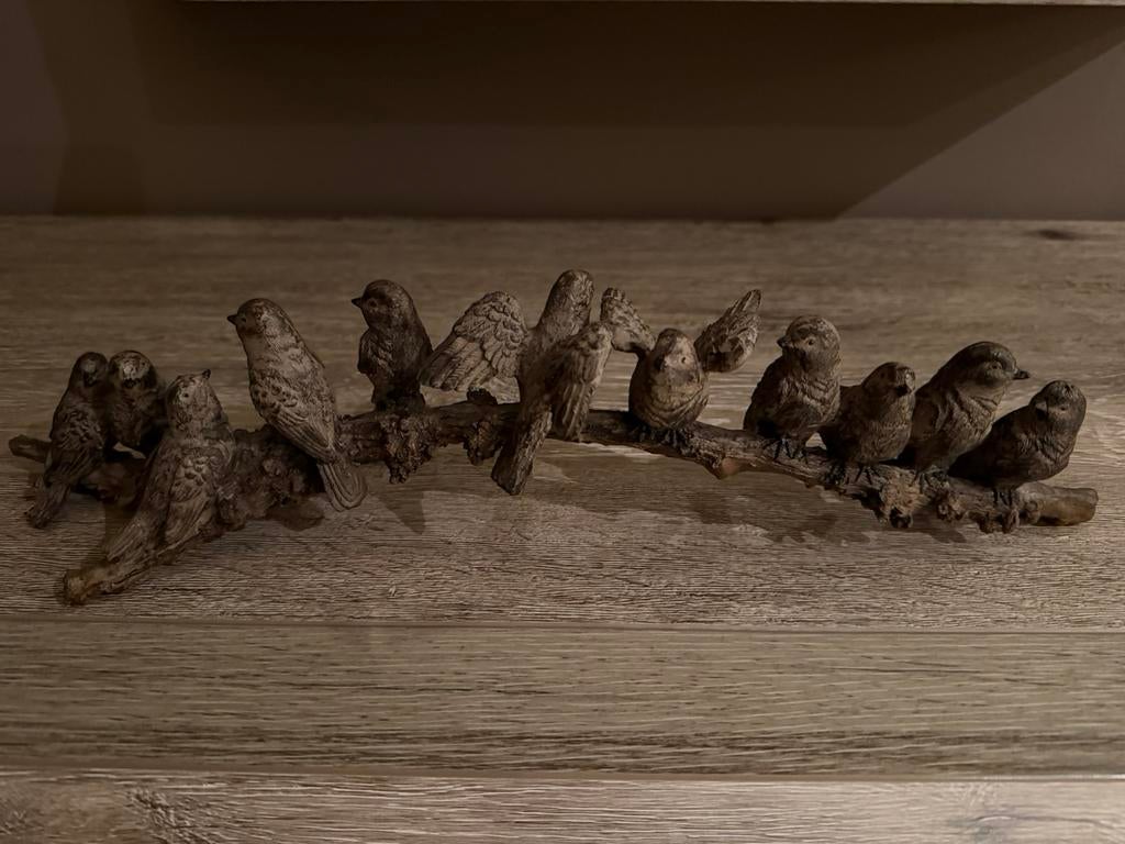 Decoratie nieuw!! Vogels op tak, Ophalen of Verzenden, Nieuw, Bruin, Landelijk