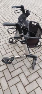 rollator gemini 30 grijs metalic  met tas en zitje n rugband, Ophalen of Verzenden, Opvouwbaar, Zo goed als nieuw