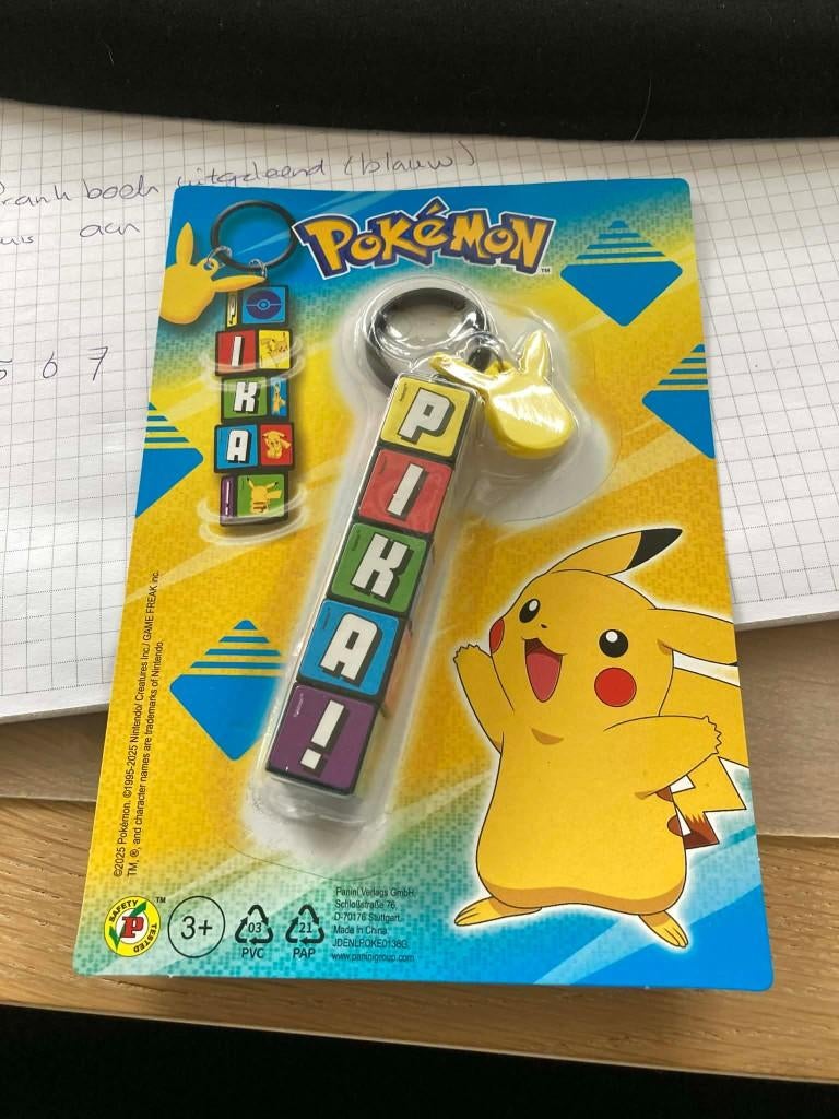 Pokemon pikachu sleutelhanger, Ophalen of Verzenden, Nieuw, Knuffel of Figuurtje