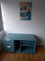 Kast blauw op wielen afm B 1.26 x H 64 X D60/62, Ophalen, Gebruikt, Met deur(en), Minder dan 150 cm