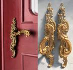 Luxe messing deurklinken –Belle Époque stijl (ca. 1920–1930), Ophalen of Verzenden, Zo goed als nieuw, Goud, Overige materialen