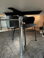 Moderne Chrome eettafel poot/staander, Ophalen, Minder dan 50 cm, Gebruikt, Rond