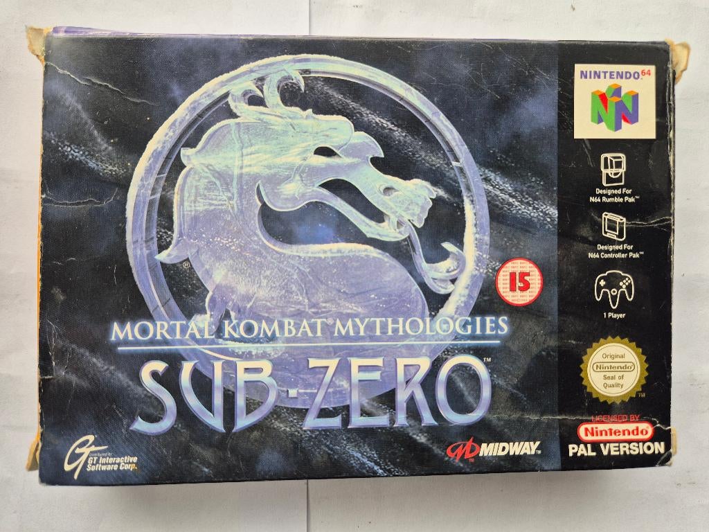 MORTAL KOMBAT mythologies SUB-ZERO, Gebruikt, 1 speler, Racen en Vliegen, Ophalen of Verzenden