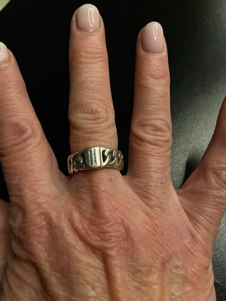 Buddha to Buddha Chain Ring - Maat 17?, Ophalen of Verzenden, Dame of Heer, Zilver, Kleiner dan 17