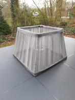 Vierkante lampenkap, grijs. Besselink Licht., Ophalen of Verzenden, Gebruikt, Grijs, Vierkant