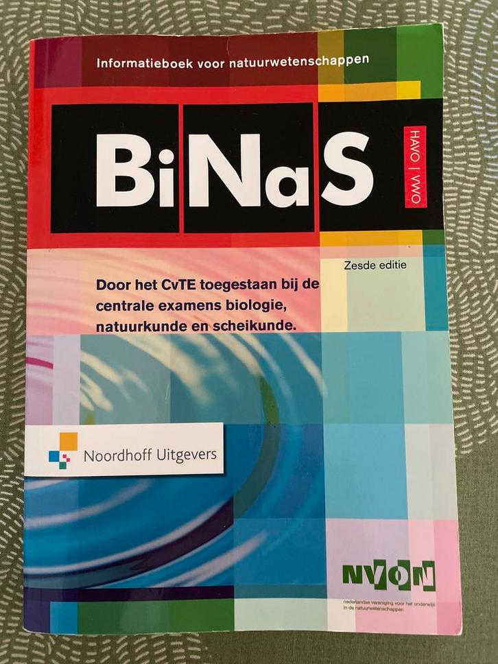 BiNaS Informatieboek Natuurwetenschappen HAVO/VWO 6e editie, Boeken, Schoolboeken, Zo goed als nieuw, Overige vakken, Overige niveaus