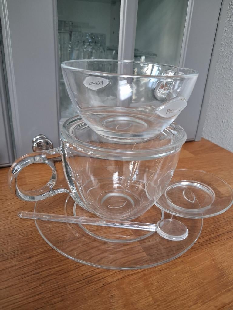 Pickwick theeset van glas, Ophalen, Overige stijlen, Kop(pen) en/of Schotel(s), Glas