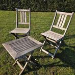 Houten tuinset balkonset bistrostoel teakhouten tafeltje, Tuin en Terras, Ophalen, Gebruikt, Teakhout