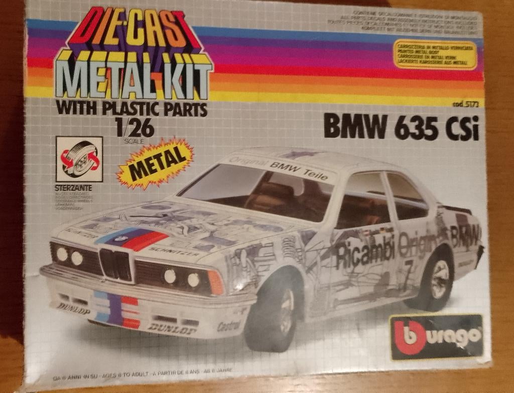 Burago Die-Cast Metal Kit: BMW 635 CSI, Verzenden, Nieuw, Auto