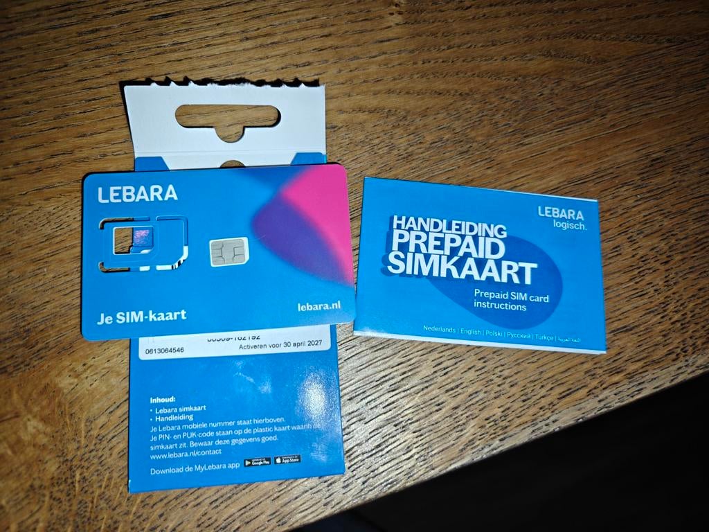 Lebara Simkaart met telefoonnummer en 75 euro beltegoed, Ophalen of Verzenden, Nieuw, Overige providers