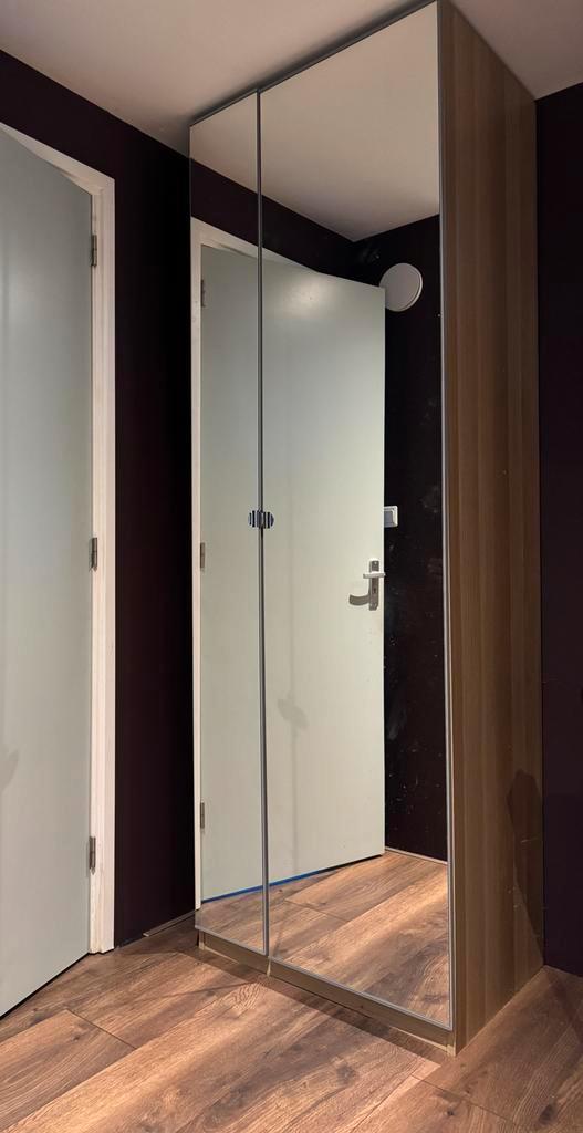 IKEA Pax kast 75x235x60 cm met spiegeldeuren, Huis en Inrichting, Kasten | Kledingkasten, Gebruikt, 200 cm of meer, 50 tot 100 cm