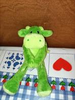 Hema groene koe knuffel met magneten in handen 22 cm, Ophalen of Verzenden, Zo goed als nieuw