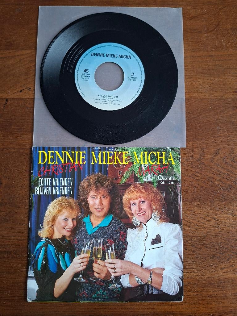 Dennie,Mieke,Micha,echte vrienden, 7 inch, 1980 - 1989, Ophalen of Verzenden, Zo goed als nieuw