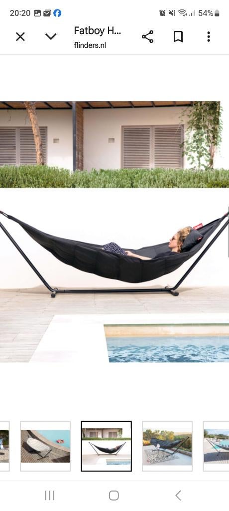 HANGMAT FATBOY, Ophalen, Meerpersoons, Zo goed als nieuw, Met standaard